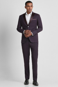 PETER ENGLAND Single Breasted - 2 button Self Design Men Suit