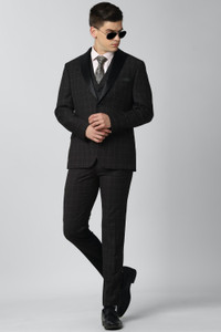 PETER ENGLAND Single Breasted - 2 button Checkered Men Suit