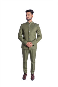 EVAUKE jodpuri bandhgala Solid Men Suit