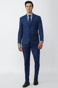 PETER ENGLAND Single Breasted - 2 button Checkered Men Suit