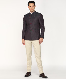 PETER ENGLAND Bandgala Suit Solid Men Suit