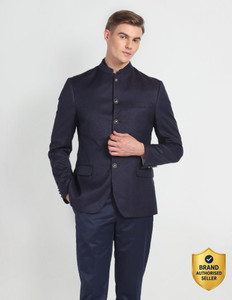 ARROW Mandarin Collar Two Piece Suit Solid Men Suit