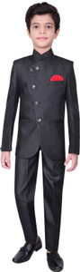 Z&G TRENDS Two Piece Jodhpuri Blazer and Trouser Solid Boys Suit