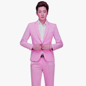 HUMJOLI Casual Solid Men Suit