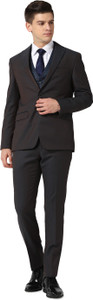 PETER ENGLAND Single Breasted Textured Men Suit