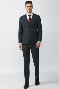 PETER ENGLAND Single Breasted - 2 button Solid Men Suit