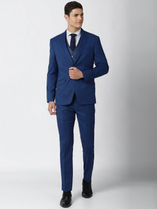 PETER ENGLAND Single Breasted - 2 button Textured Men Suit