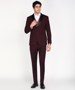 PETER ENGLAND 3 PC Suit Checkered Men Suit