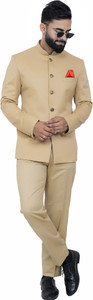 ALJAAMI jodhpuri bandhgala Solid Men Suit