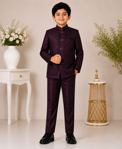 GUPTAECOMMERCE COAT PANT TYPE SUIT SET Self Design Boys Suit