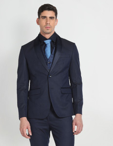 ARROW Self Design Self Design, Solid Men Suit