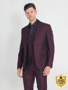 ARROW Reversible Waistcoat Three Piece Suit Self Design Men Suit