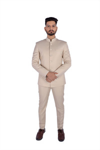 EVAUKE jodpuri bandhgala Solid Men Suit