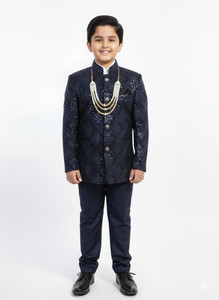 Qitty JODHPURI SUIT Self Design Boys Suit