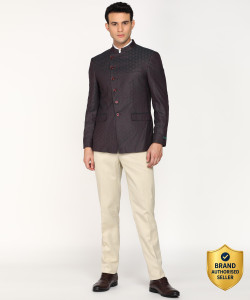 PETER ENGLAND Bandgala Suit Solid Men Suit