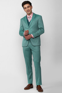 PETER ENGLAND Single Breasted - 2 button Solid Men Suit