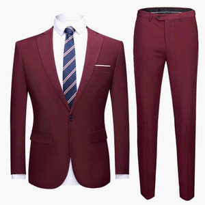 TRULYFEB SUIT FOR MEN Solid Men Suit