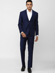 PETER ENGLAND Single Breasted - 2 button Solid Men Suit