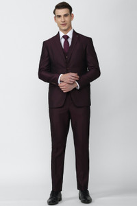 PETER ENGLAND Single Breasted - 2 button Solid Men Suit