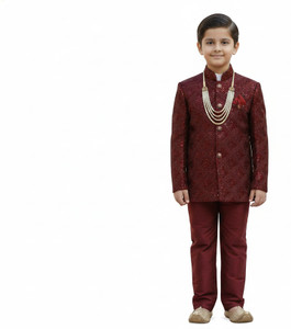 Qitty JODHPURI SUIT Self Design Boys Suit