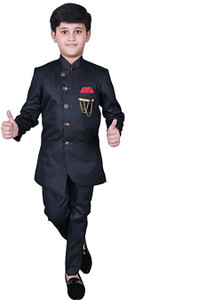 Qtsy JODHPURI SUIT Solid Boys Suit