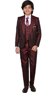 SEMINO 5 PIECE COAT SUIT Solid Boys Suit