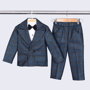 HIKUJ Suit Coat Pant Shirt Solid Boys Suit