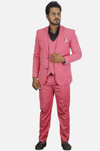 gargian master cut Single Breasted Solid Men Suit