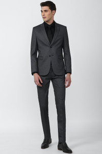 PETER ENGLAND Single Breasted - 2 button Solid Men Suit