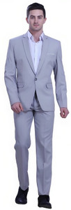 HUMJOLI MENS WEAR Slim Fit Single Breasted 2 Piece (Coat and Pant) Solid Men Suit