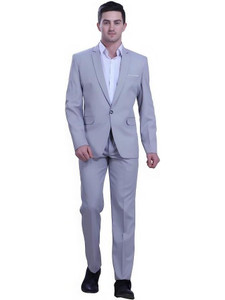 HUMJOLI MENS WEAR Slim Fit Single Breasted 2 Piece (Coat and Pant) Solid Men Suit