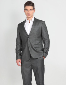 ARROW Twill Tailored Fit Three Piece Suit Checkered Men Suit