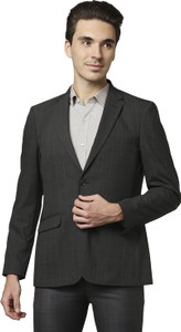 Raymond SB 2BTN NOTCH LPL SUIT-2PCS CNTP FIT Checkered Men Suit