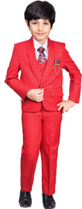 SEMINO 5 PIECE COAT SUIT Solid Boys Suit