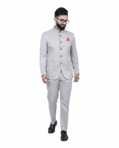 ALJAAMI jodhpuri bandhgala Solid Men Suit