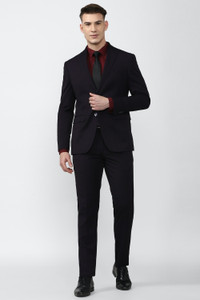 PETER ENGLAND Single Breasted - 2 button Solid Men Suit