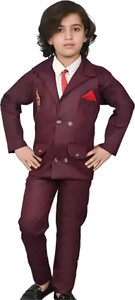 GUPTAECOMMERCE SOLID Solid Boys Suit