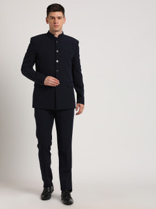 TURTLE 3-Piece Suits Solid Men Suit