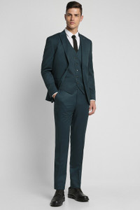 PETER ENGLAND Single Breasted - 2 button Solid Men Suit