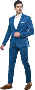 HUMJOLI MENS WEAR Blazer And Trouser Solid Men Suit