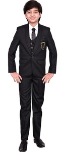 SEMINO 5 PIECE COAT SUIT Solid Boys Suit