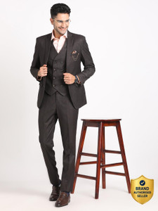 TURTLE 3 Piece Suit Solid Men Suit