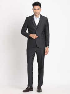 TURTLE 3-Piece Suits Solid Men Suit