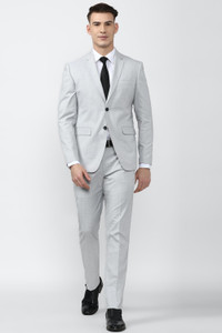 PETER ENGLAND Single Breasted - 2 button Solid Men Suit