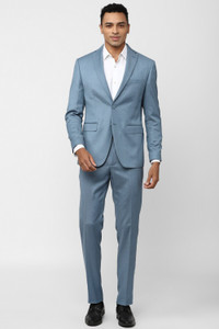 PETER ENGLAND Single Breasted - 2 button Solid Men Suit