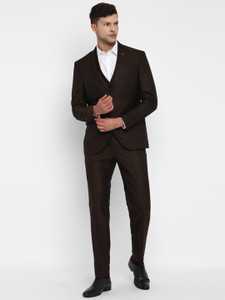 TURTLE 3-Piece Suits Solid Men Suit