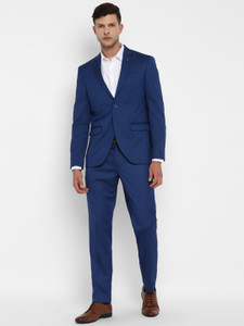 TURTLE 2 Piece Suit Self Design Men Suit