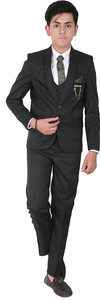 Feellasto Single Breasted Solid Boys Suit