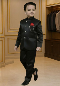 Paryushnam COAT PANT FOR BOYS KIDS SUIT SET DRESS SUITS WEDDING PARTY FESTIVE FULL SET coat Solid Boys Suit