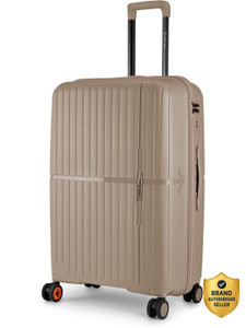 NASHER MILES Springfield Hard-Sided Polypropylene Luggage Champagne 75cm Trolley Bag Check-in Suitcase 8 Wheels - 28 inch